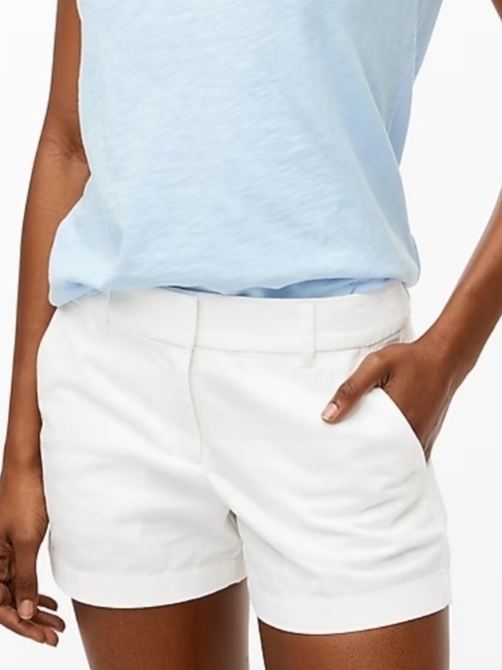 NWT J CREW Classic Chino Shorts 3.5" Inseam H5616 White Size 0
